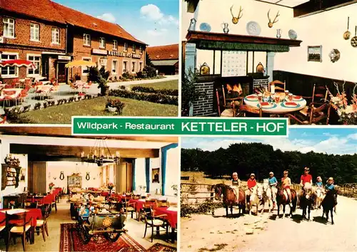 AK / Ansichtskarte  Lavesum Wildpark Restaurant Ketteler Hof Gastraeume Ponyreiten