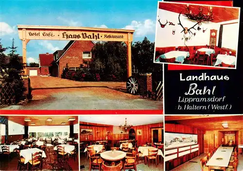 AK / Ansichtskarte  Lippramsdorf Hotel Cafe Landhaus Bahl Gastraeume Kegelbahn