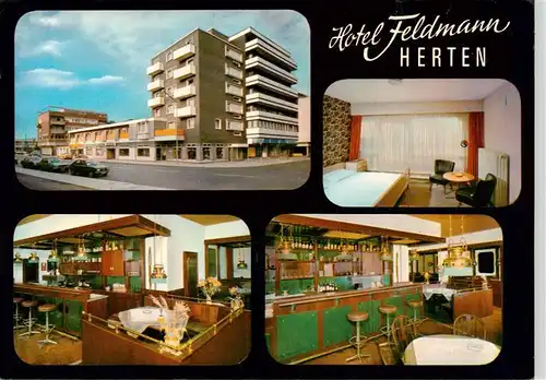 AK / Ansichtskarte 73912510 Herten__Westfalen Hotel Feldmann Gastraeume Bar Zimmer