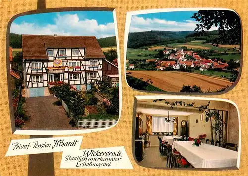 AK / Ansichtskarte 73912517 Wickersrode Privat Pension Illhardt Gaststube Panorama