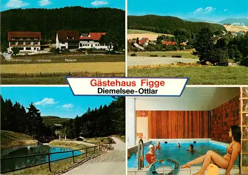 AK / Ansichtskarte  Ottlar Gaestehaus Figge am Diemelsee Ferienwohnungn Hallenbad Panorama