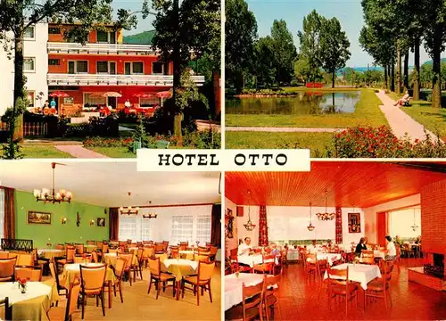 AK / Ansichtskarte 73912545 Wahmbeck_Weserbergland Hotel Otto Gastraeume Park Teich