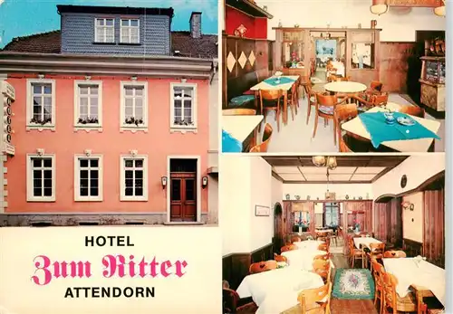 AK / Ansichtskarte  Attendorn Hotel Zum Ritter Gastraeume