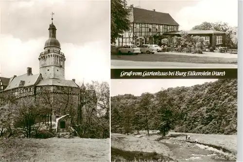 AK / Ansichtskarte  Falkenstein_Harz Brug Falkenstein Blick vom Gartenhaus