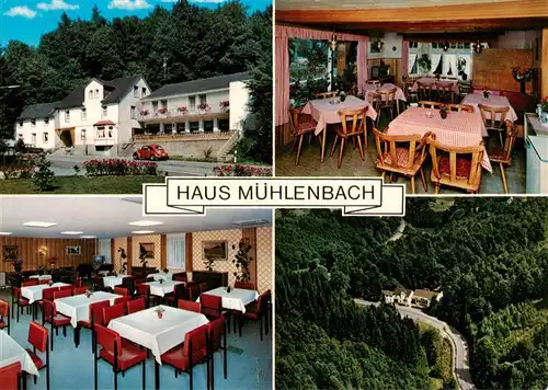 AK / Ansichtskarte  Waldbroel Haus Muehlenbach Gastraeume Fliegeraufnahme