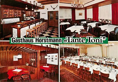 AK / Ansichtskarte 73912602 Leer_Westfalen Gasthaus Horstmann Tante Toni Gastraeume Bar