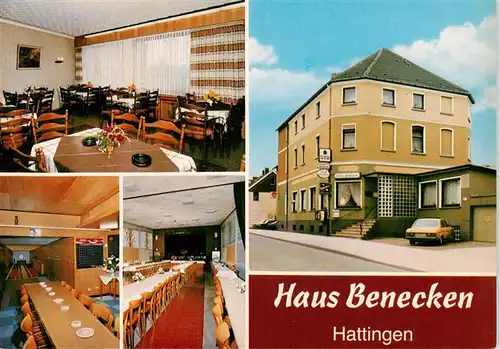 AK / Ansichtskarte 73912623 Hattingen__Ruhr Haus Benecken Gastraeume Kegelbahn