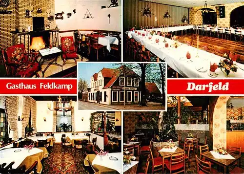 AK / Ansichtskarte  Darfeld_Rosendahl Gasthaus Feldkamp Gastraeume