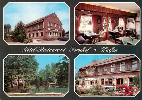 AK / Ansichtskarte 73912633 Wulfen_Dorsten Hotel Restaurant Forsthof Gaststube Terrasse Minigolfanlage