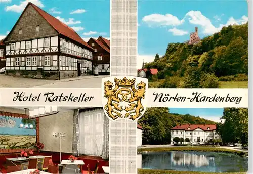 AK / Ansichtskarte 73912641 Noerten-Hardenberg Hotel Ratskeller Gaststube Ruine Gondelteich