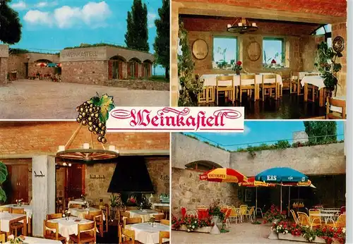 AK / Ansichtskarte 73912660 Dittelsheim-Hessloch Restaurant Weinkastell auf dem Kloppberg Gastraeume Freiterrasse