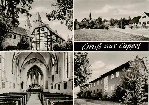 AK / Ansichtskarte  Cappel_Lippstadt Kirche Inneres Panorama Wohnhaus