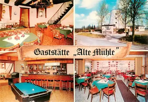 AK / Ansichtskarte 73912695 Lippramsdorf Gaststaette Alte Muehle Gastraeume Bar Billardraum