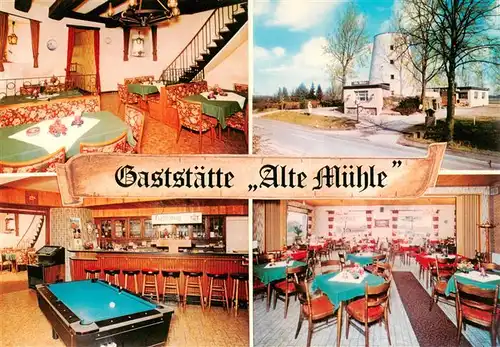 AK / Ansichtskarte  Lippramsdorf Gaststaette Alte Muehle Gastraeume Bar Billardraum