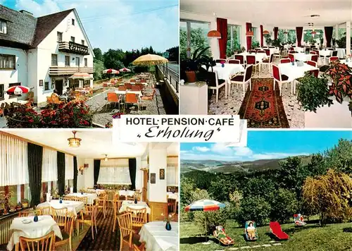 AK / Ansichtskarte  Laibach_Bad_Berleburg Hotel Pension Cafe Erholung Gastraeume Liegewiese Terrasse