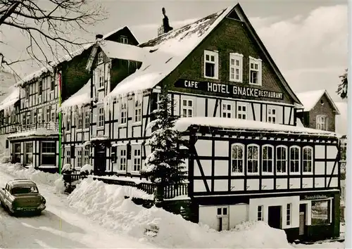 AK / Ansichtskarte 73912720 Nordenau_Schmallenberg Cafe Hotel Gnacke Restaurant