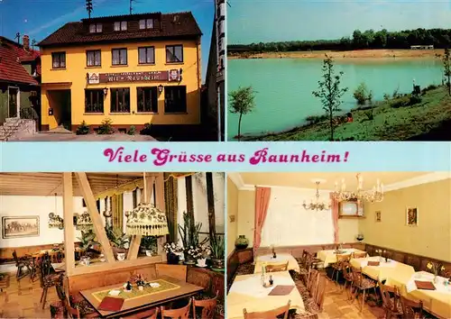 AK / Ansichtskarte 73912745 Raunheim Hotel und Restaurant Braun Gastraeume Seepartie