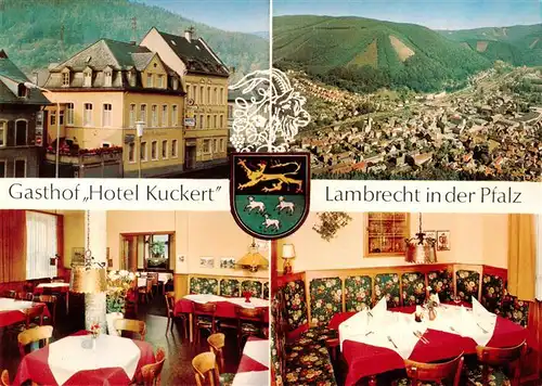 AK / Ansichtskarte 73912747 Lambrecht Gasthof Hotel Kuckert Gastraeume Fliegeraufnahme