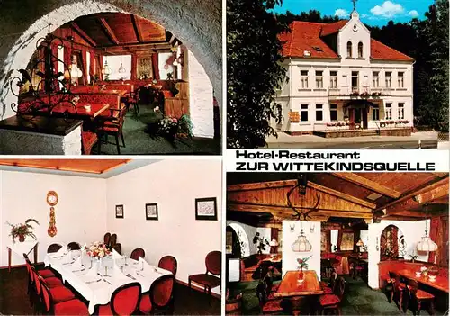 AK / Ansichtskarte 73912749 Bad_Oeynhausen Hotel Restaurant Zur Wittekindsquelle Gastraeume