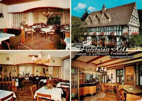 AK / Ansichtskarte  Fredeburg_Schmallenberg Hotel Fredeburger Hof Gastraeume 