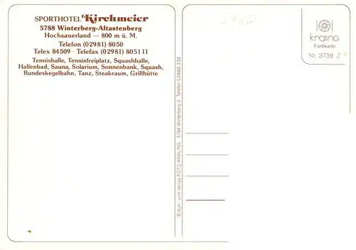 AK / Ansichtskarte  Altastenberg Sporthotel Kirchmeier