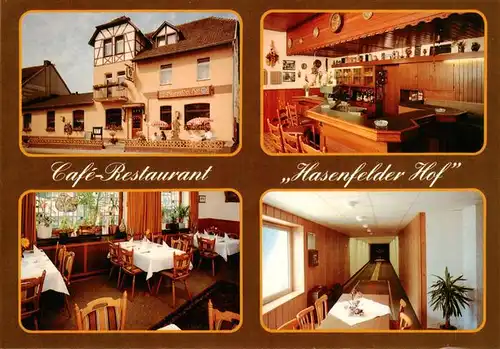 AK / Ansichtskarte  Hasenfeld_Heimbach Cafe Restaurant Hasenfelder Hof Gastraeume Kegelbahn