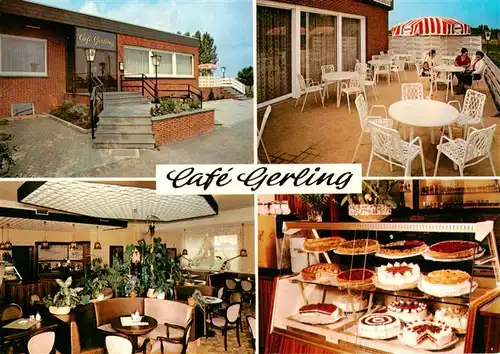 AK / Ansichtskarte 73912789 Bad_Westernkotten Cafe Gerling Gastraeume Terrasse Kuchentheke