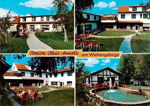 AK / Ansichtskarte 73912811 Bad_Holzhausen_Luebbecke_Preussisch_Oldendorf_NRW Pension Haus Annelie am Wiehengebirge Garten Park Brunnen