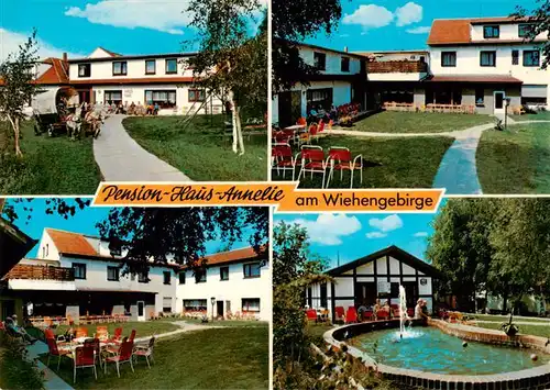 AK / Ansichtskarte 73912812 Bad_Holzhausen_Luebbecke_Preussisch_Oldendorf_NRW Pension Haus Annelie am Wiehengebirge Garten Park Brunnen