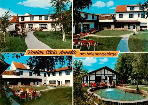 AK / Ansichtskarte  Bad_Holzhausen_Luebbecke_Preussisch_Oldendorf_NRW Pension Haus Annelie am Wiehengebirge Garten Park Brunnen