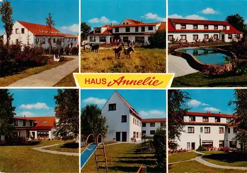 AK / Ansichtskarte 73912813 Bad_Holzhausen_Luebbecke_Preussisch_Oldendorf_NRW Pension Haus Annelie am Wiehengebirge Garten Park Brunnen