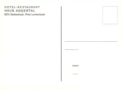 AK / Ansichtskarte  Deitenbach_Gummersbach Hotel Restaurant Haus Aggertal Gastraeume Terrasse