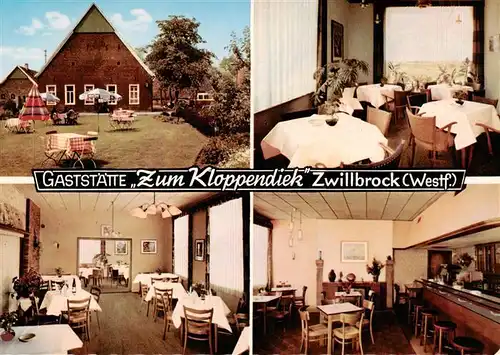 AK / Ansichtskarte  Zwillbrock Gaststaette Zum Kloppendiek Gastraeume Bar