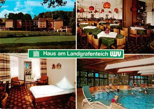 AK / Ansichtskarte 73912847 Nidda Haus am Landgrafenteich Gastraum Zimmer Hallenbad