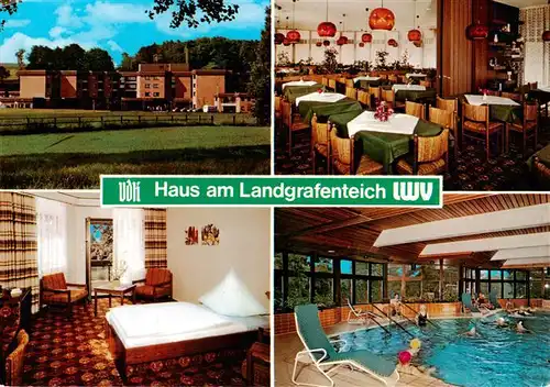 AK / Ansichtskarte  Nidda Haus am Landgrafenteich Gastraum Zimmer Hallenbad