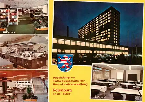 AK / Ansichtskarte 73912858 Rotenburg_Fulda Ausbildungsstaette der Hess Landesverwaltung Bibliothek Kueche Cafeteria Lehrsaal