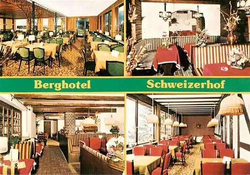 AK / Ansichtskarte 73912875 Heiligenkirchen Berghotel Schweizerhof Gastraeume