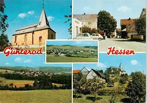 AK / Ansichtskarte  Guenterod_Bad_Endbach Kirche Strassenpartie Panorama