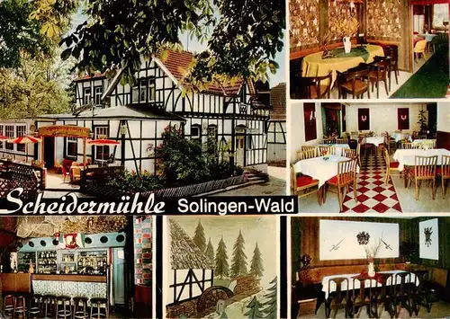 AK / Ansichtskarte 73912900 Wald_Solingen Gaststaette Scheidermuehle Gastraeume Bar