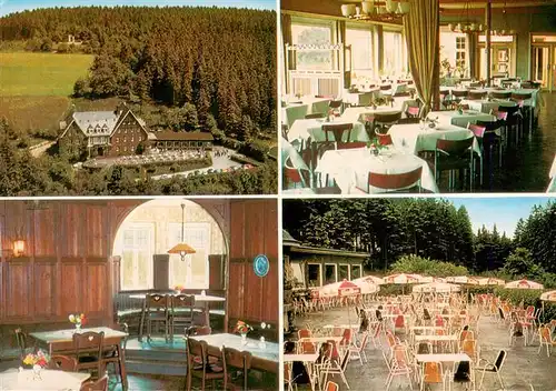 AK / Ansichtskarte 73912910 Dahle_Altena Kohlberghaus Hotel Restaurant Gastraeume Freiterrasse