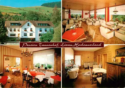 AK / Ansichtskarte 73912914 Liesen_Hallenberg_Hochsauerland Pension Tannenhof Gastraeume