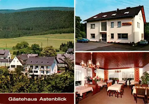 AK / Ansichtskarte  Kuestelberg Cafe Pension Gaestehaus Astenblick Gastraum