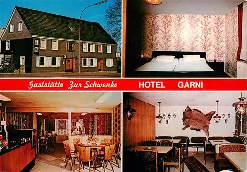 AK / Ansichtskarte  Sprockhoevel Gaststaette Zur Schwenke Hotel Garni Gastraeume Zimmer