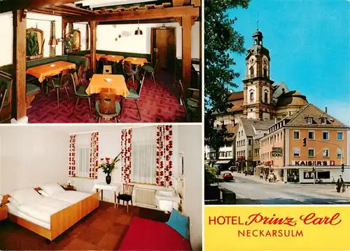 AK / Ansichtskarte 73912965 Neckarsulm Hotel Prinz Carl Gaststube Zimmer