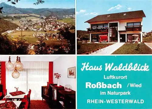 AK / Ansichtskarte 73912977 Rossbach_Wied Haus Waldblick Gaststube Panorama