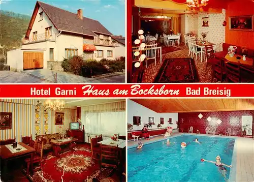 AK / Ansichtskarte 73912979 Bad_Breisig Hotel Garni Haus am Bocksborn Gastraeume Hallenbad
