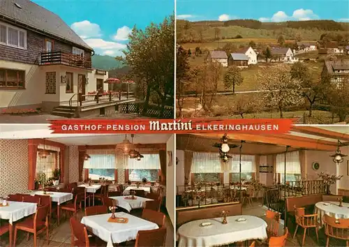 AK / Ansichtskarte 73913005 Elkeringhausen_Winterberg Gasthof Pension Martini Gastraeume Panorama