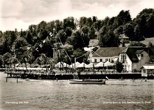 AK / Ansichtskarte  Starnberg_Starnbergersee Undosa Bad und See Restaurant