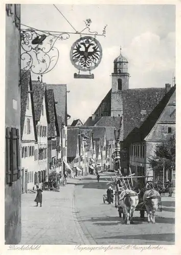 AK / Ansichtskarte  Dinkelsbuehl Springerstrasse mit St Georgskirche