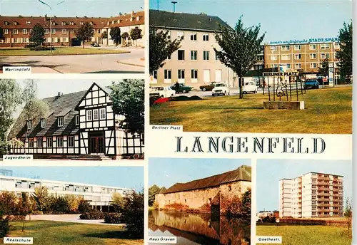 AK / Ansichtskarte  Langenfeld__Rheinland Martinplatz Jugendheim Realschule Berliner Platz Haus Graven Goethestrasse